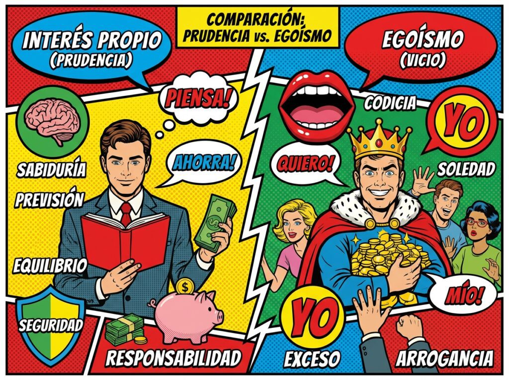 Interés Propio (Prudencia) Vs Egoísmo (Vicio)