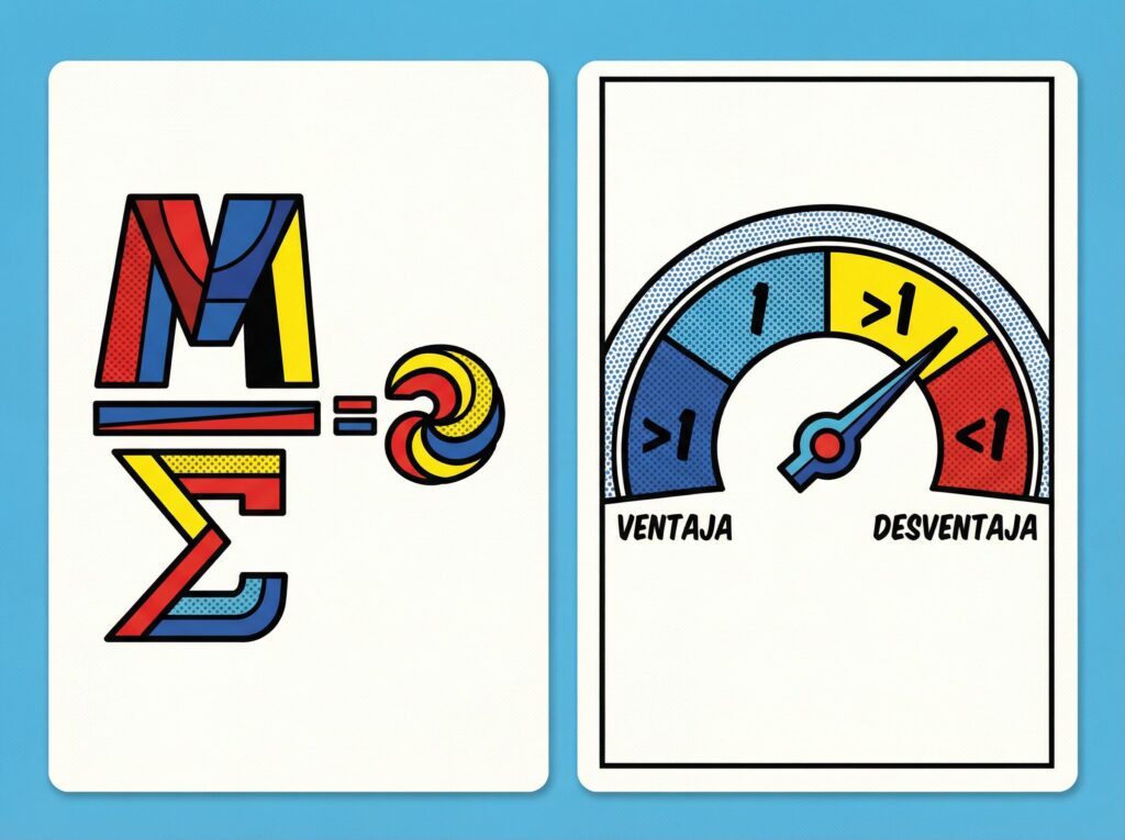 Representación visual del índice RCA/VCR y su interpretación