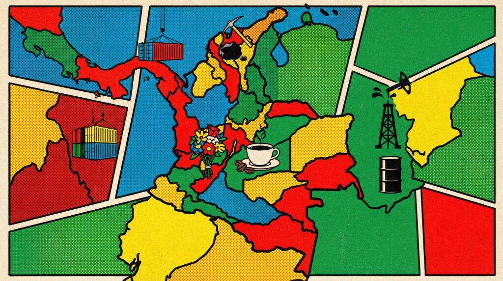 Mapa de exportaciones de Colombia para analizar ventaja comparativa