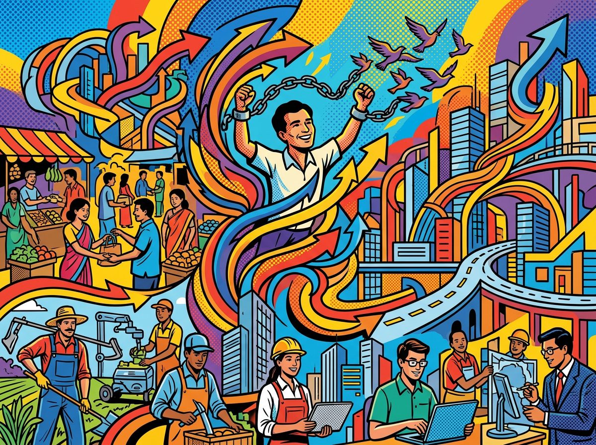 Amartya Sen y la idea de desarrollo como libertad pop art