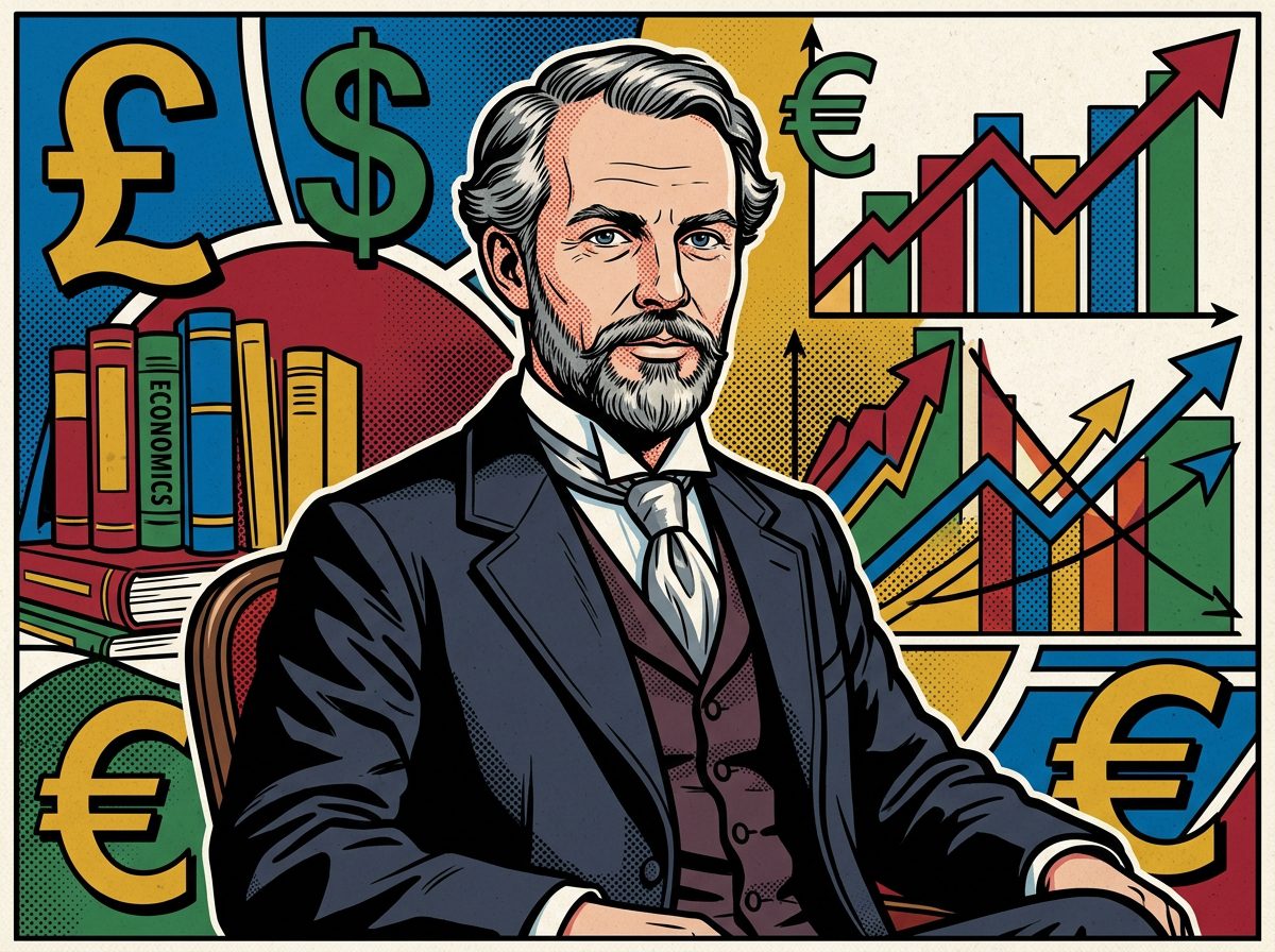 Arthur Cecil Pigou retrato pop art economista