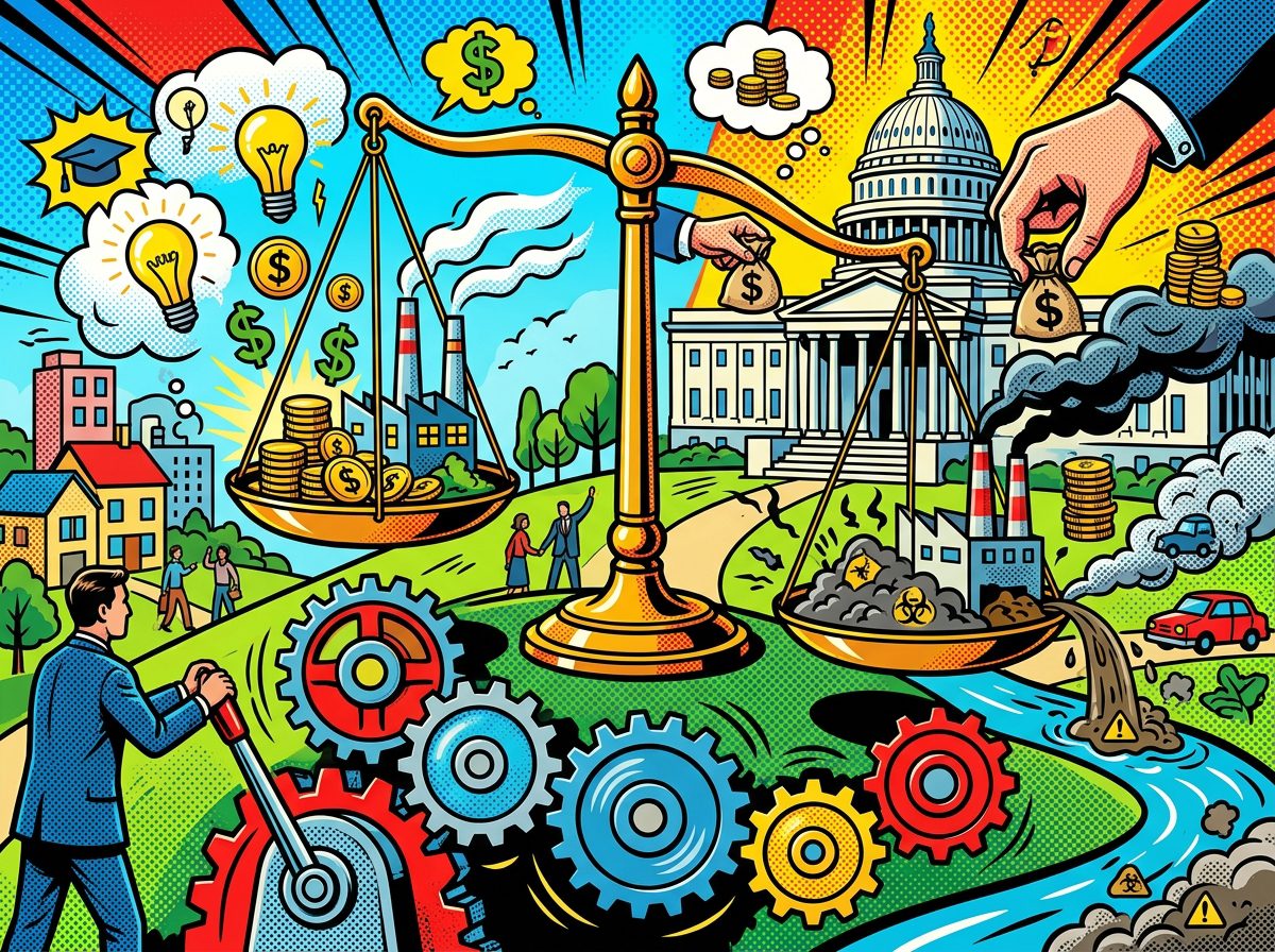 ¿Qué propone Pigou sobre bienestar y fallas de mer pop art