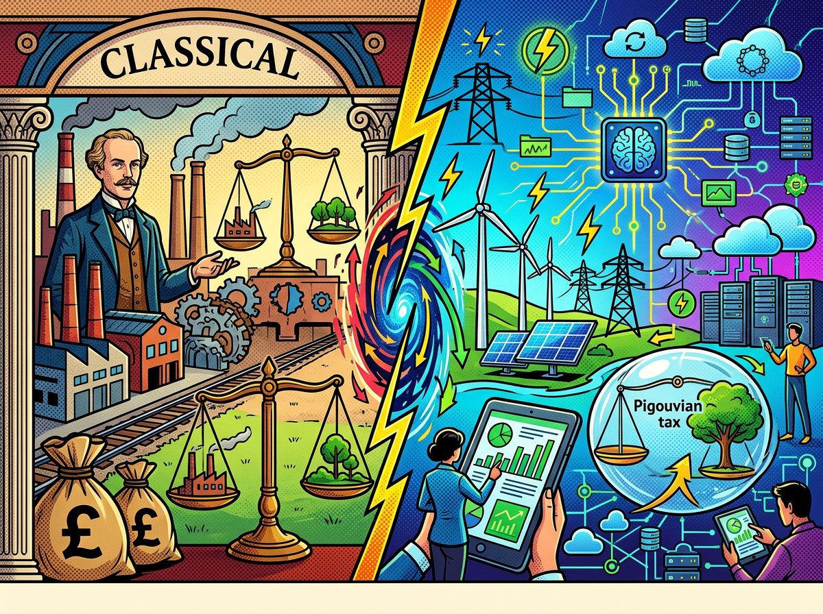 Arthur Cecil Pigou economia digital pop art