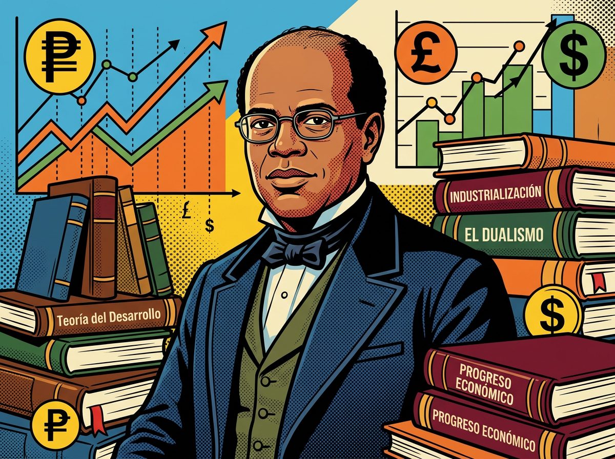 Arthur Lewis retrato pop art economista