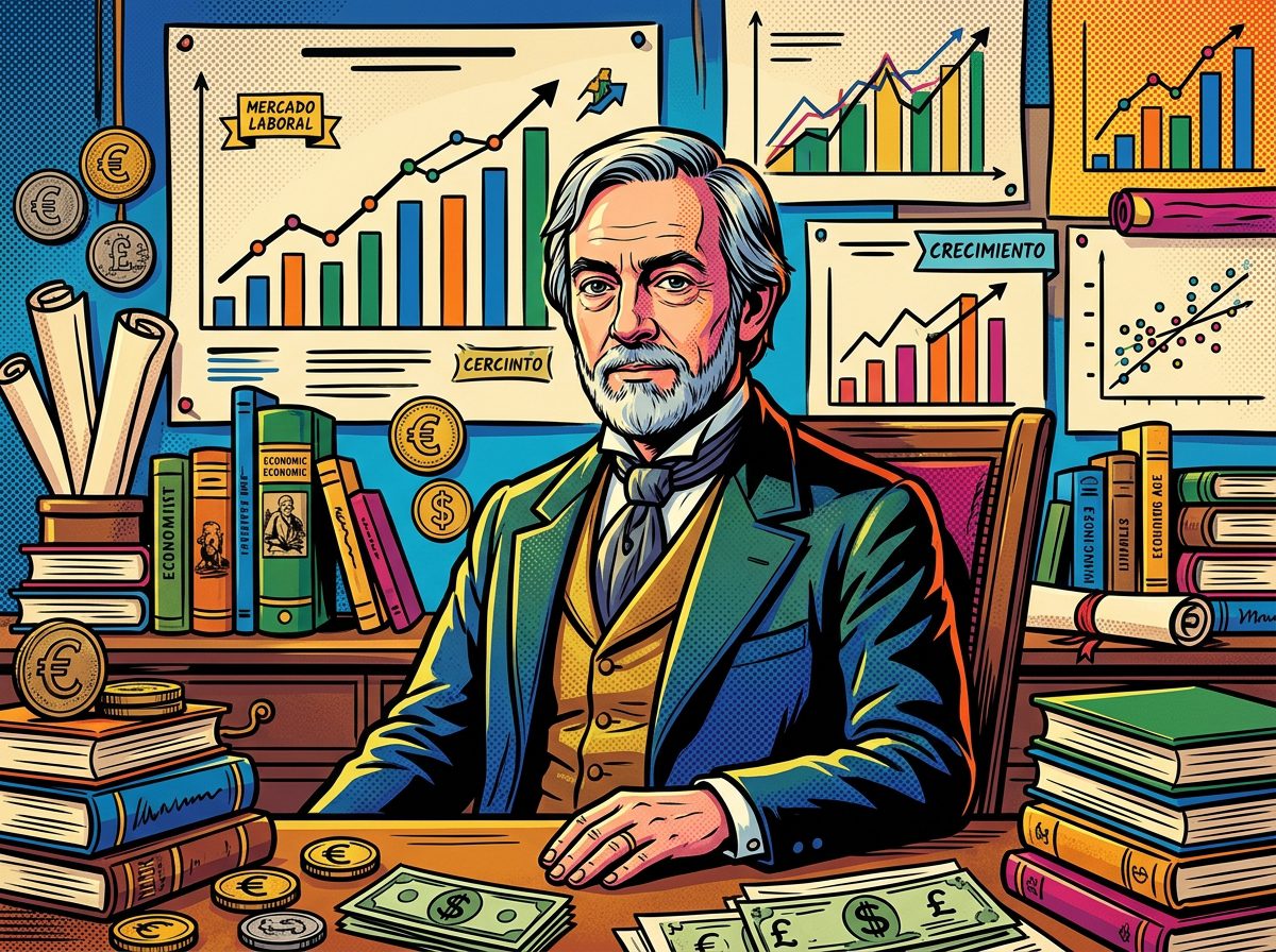 Christopher Pissarides retrato pop art economista