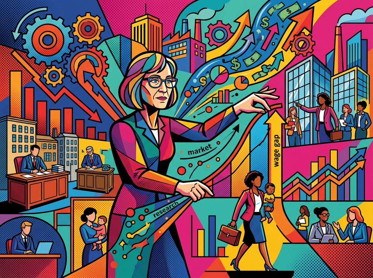 Claudia Goldin y su aporte clave a la brecha salar pop art