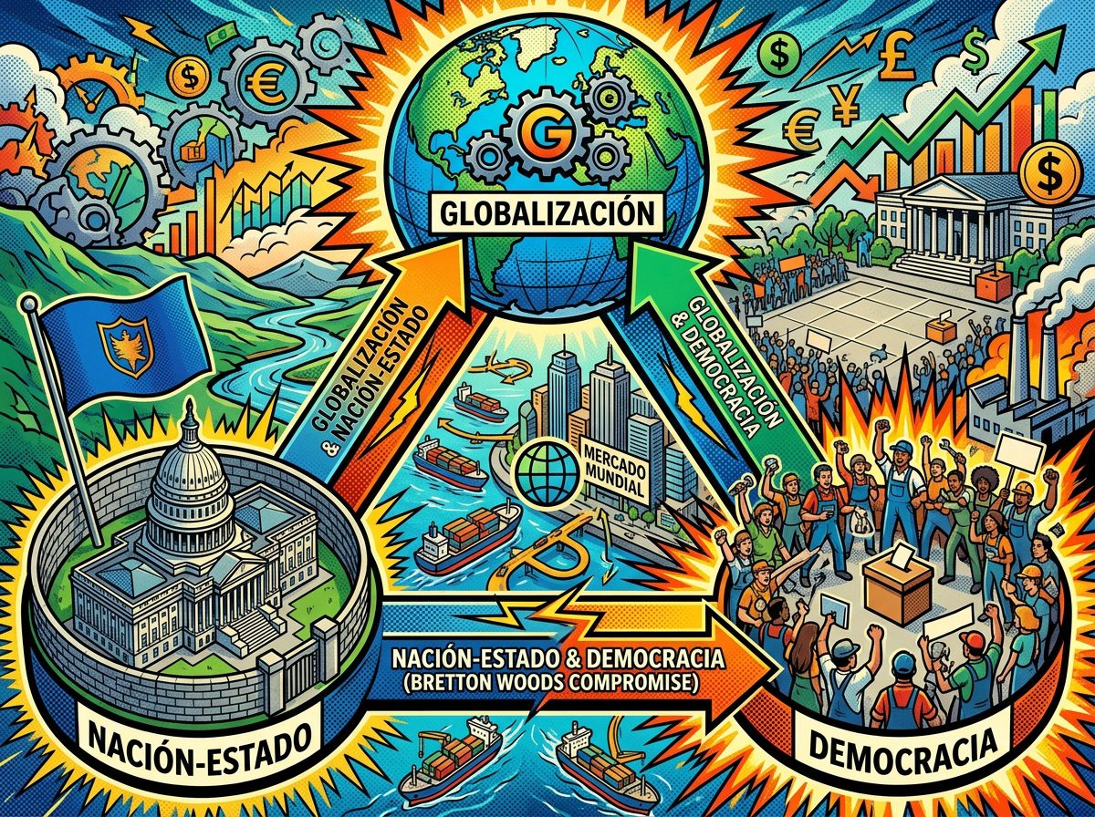 Dani Rodrik y el trilema de la globalización pop art