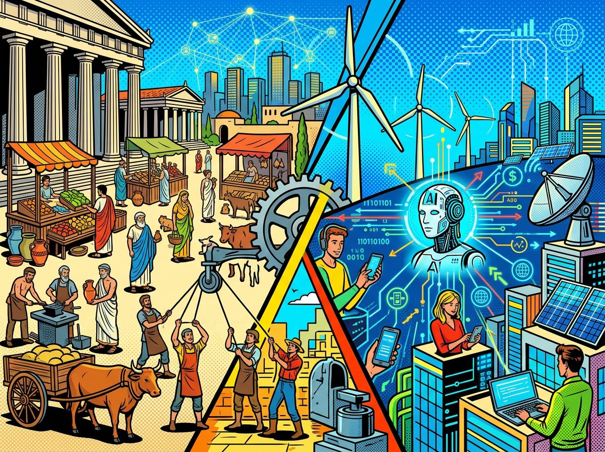 Daron Acemoglu economia digital pop art