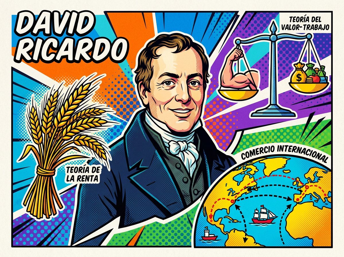 Aportes de David Ricardo a la economía: biografía y teorías clave del economista clásico.