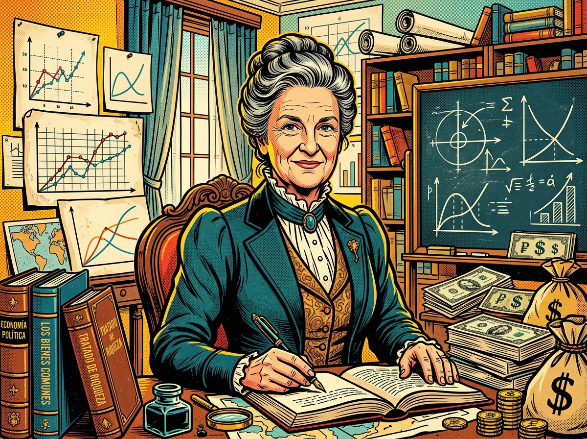 Elinor Ostrom retrato pop art economista