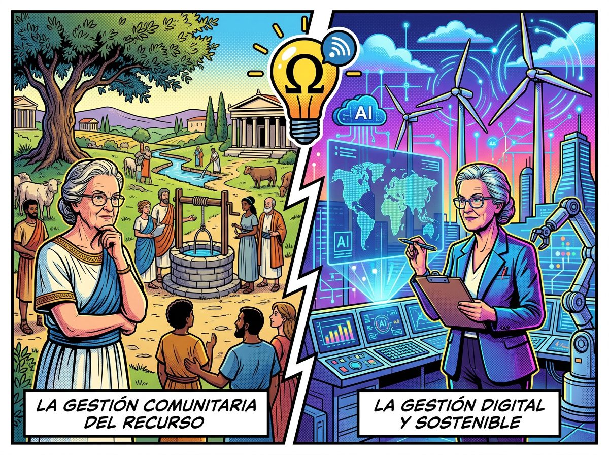 Elinor Ostrom economia digital pop art