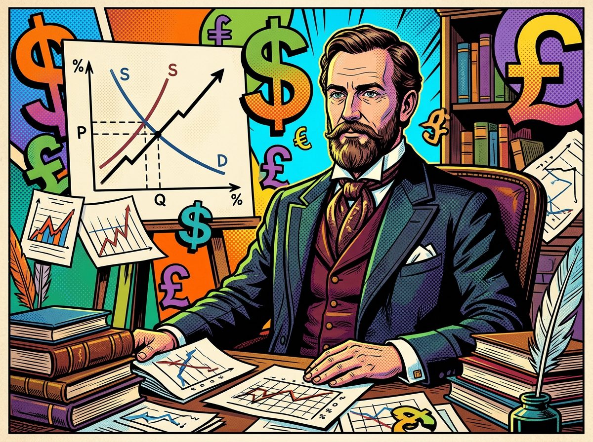 Frank Knight retrato pop art economista