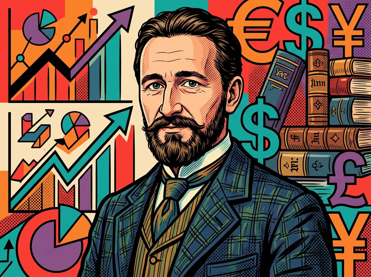 Friedrich Hayek retrato pop art economista