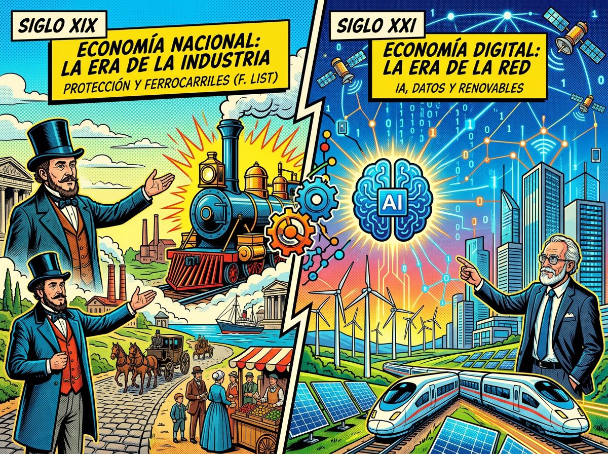 Friedrich List economia digital pop art