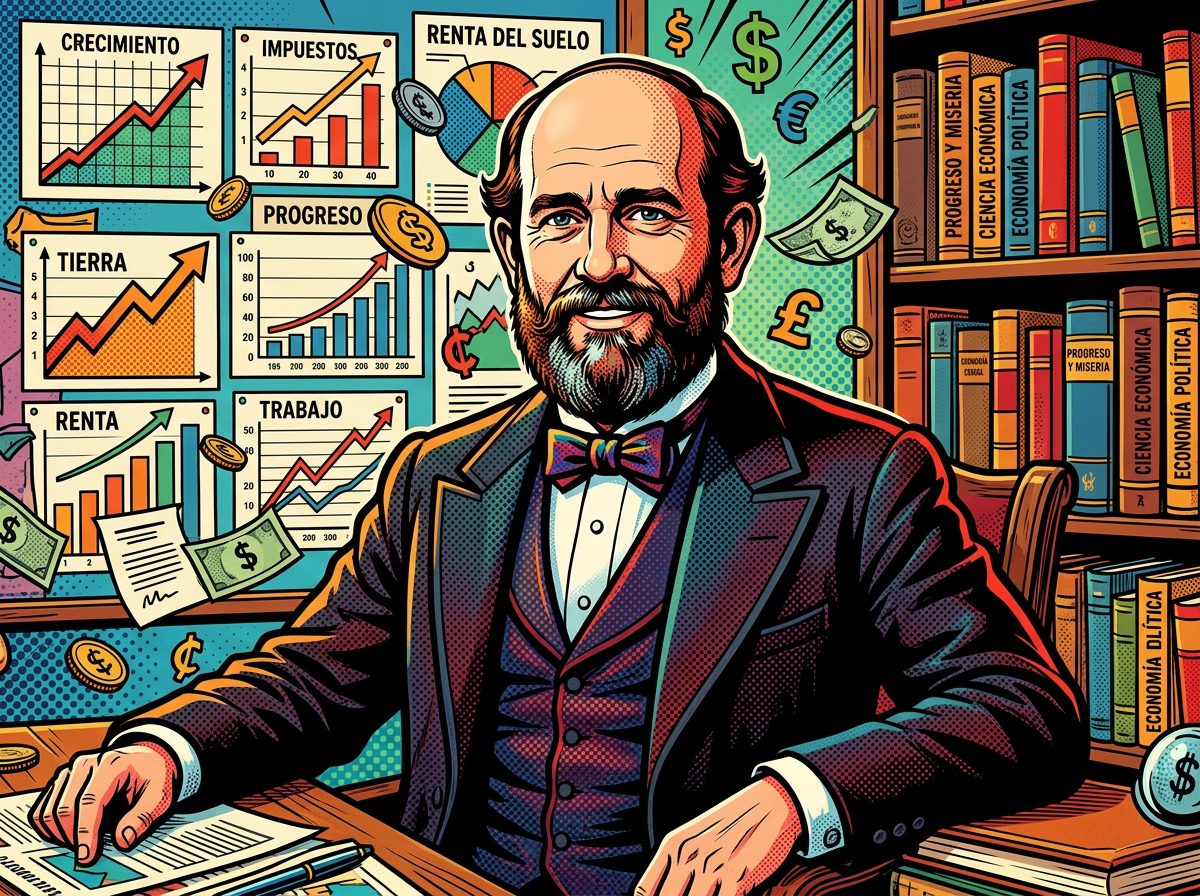 Henry George retrato pop art economista