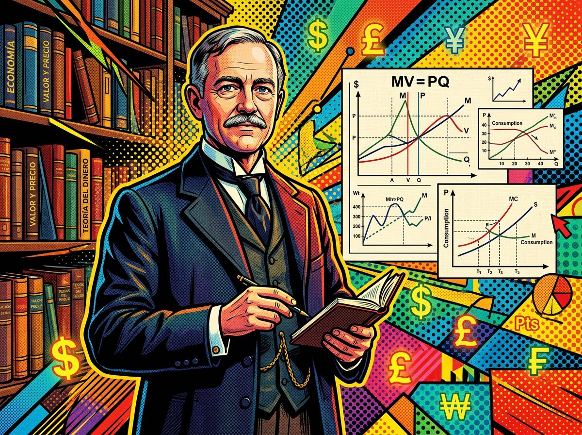Irving Fisher retrato pop art economista
