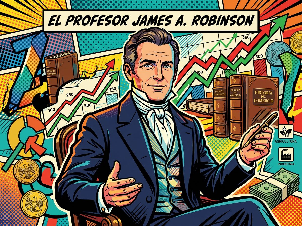 James A. Robinson retrato pop art economista