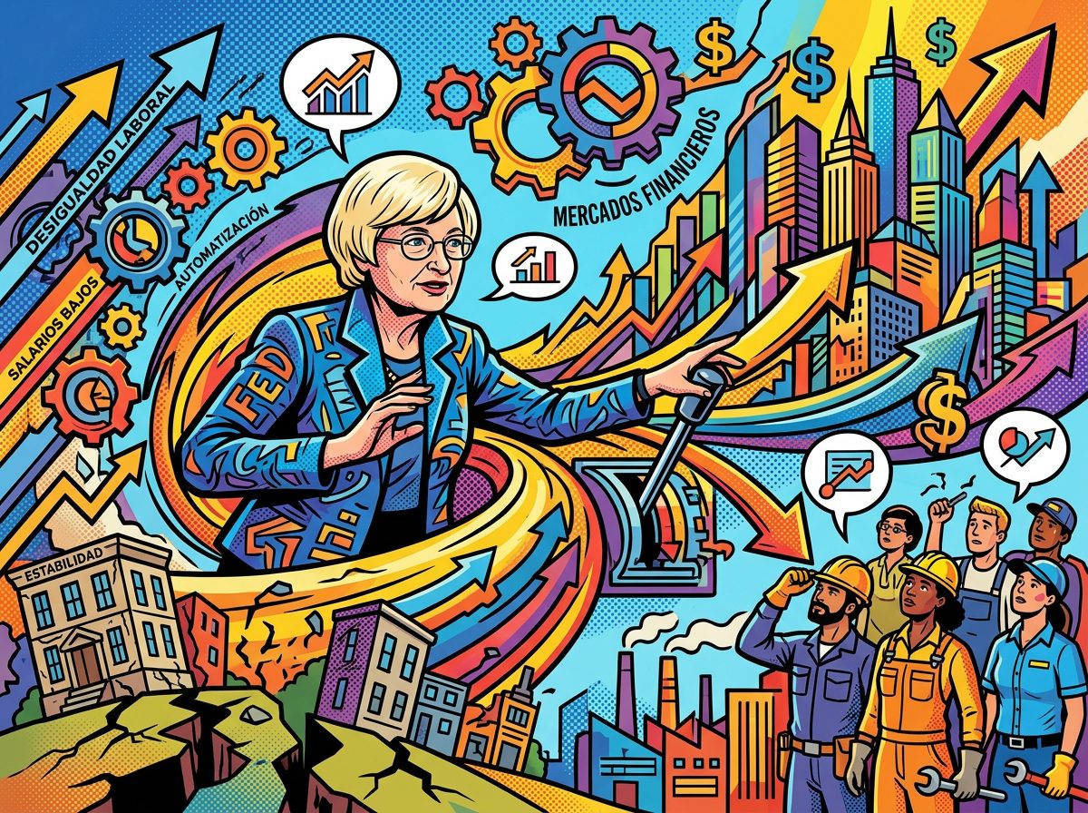 Janet Yellen y su aporte central a la desigualdad  pop art