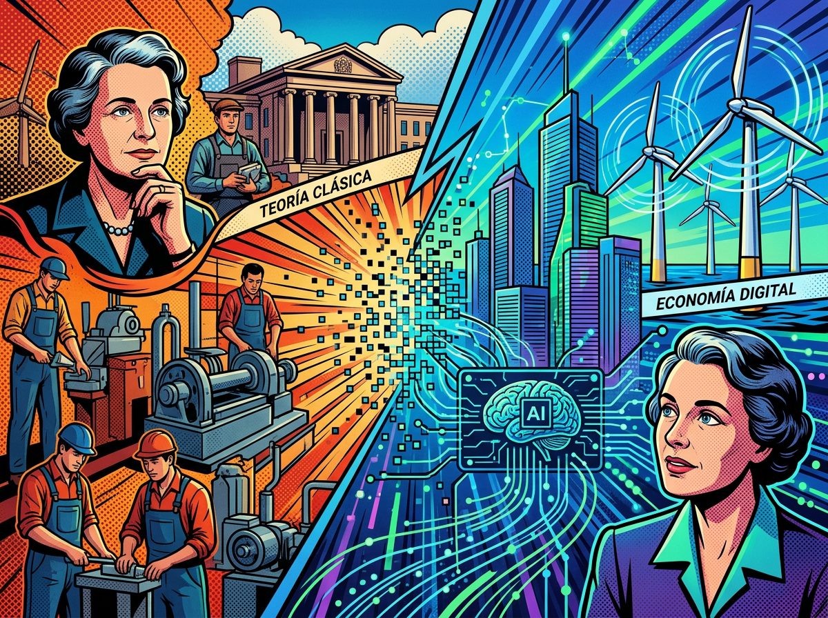 Joan Robinson economia digital pop art