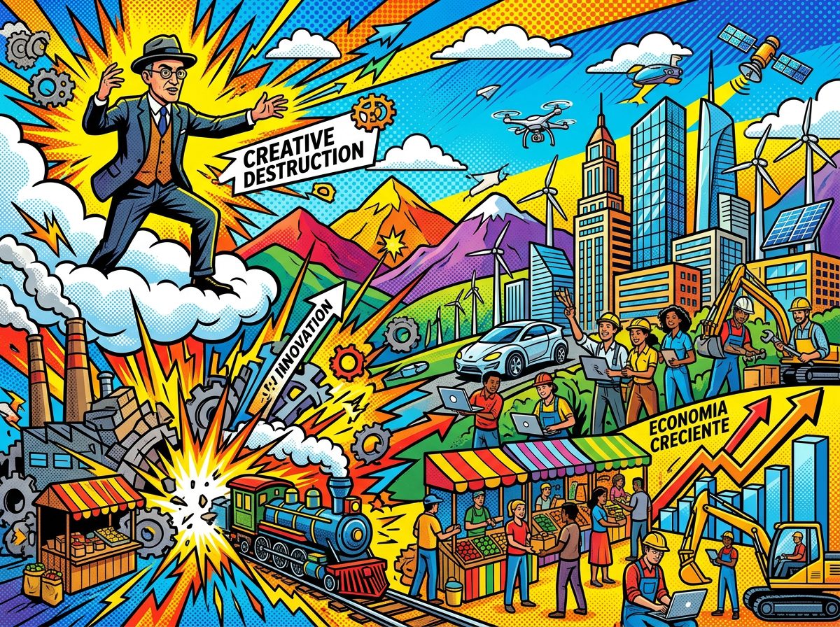 ¿Quién fue Schumpeter y qué cambió en economía pop art