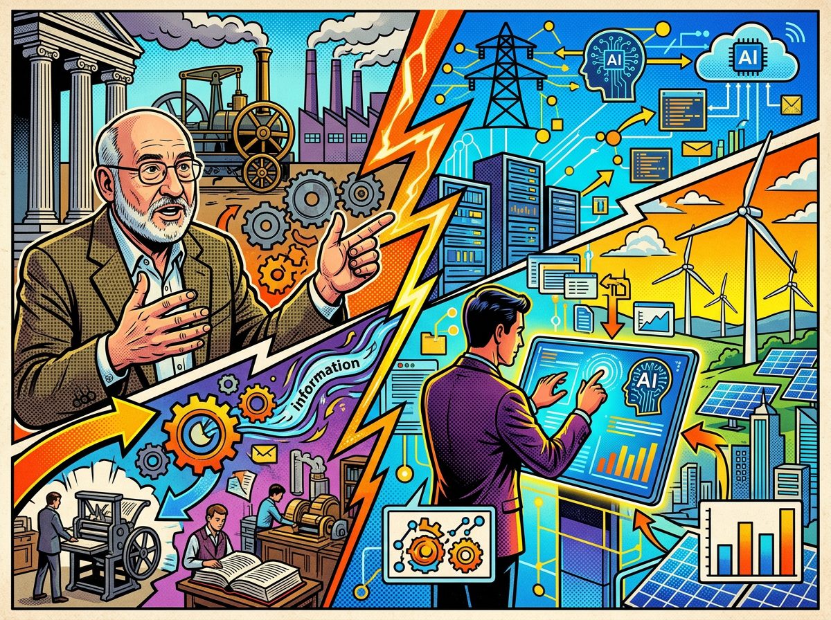 Joseph Stiglitz economia digital pop art