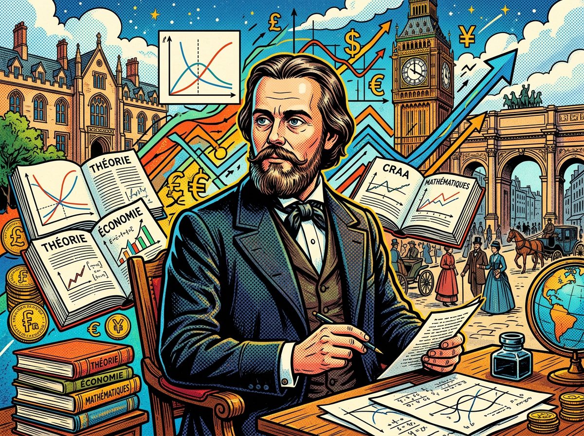 Léon Walras retrato pop art economista