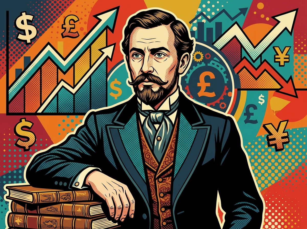 Lionel Robbins retrato pop art economista