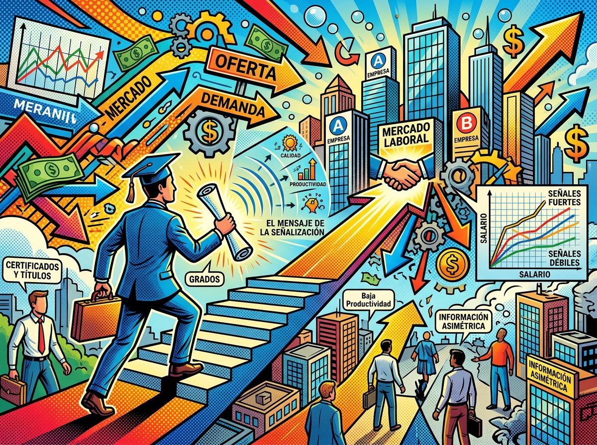 Michael Spence y la señalización en el empleo pop art