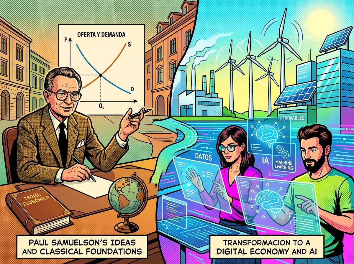 Paul Samuelson economia digital pop art