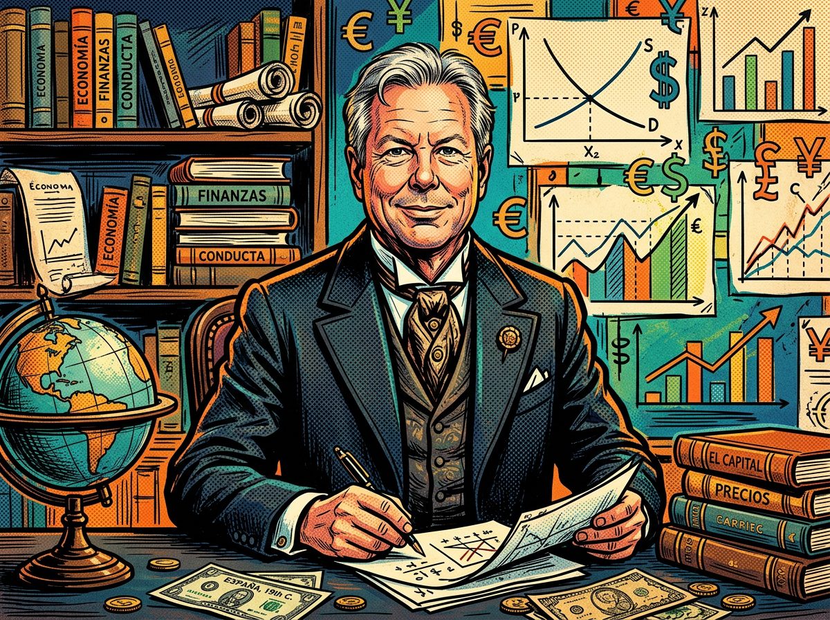 Richard Thaler retrato pop art economista