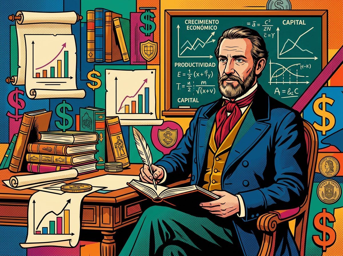 Robert Solow retrato pop art economista