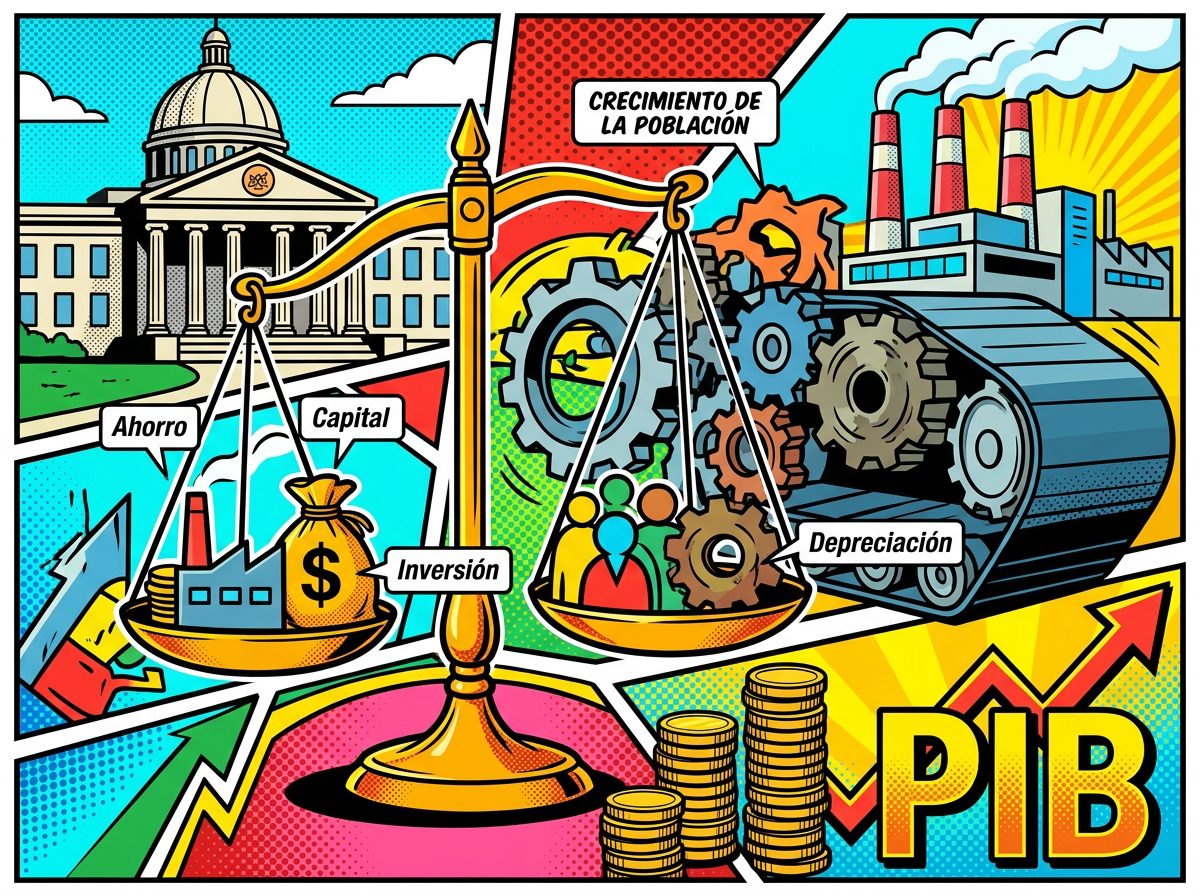 ¿Cómo explica el modelo de Solow el crecimiento pop art