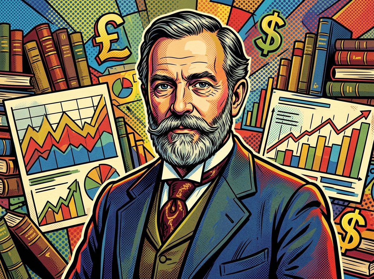 Roy Harrod retrato pop art economista