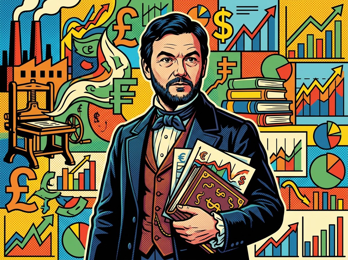 Thomas Piketty retrato pop art economista