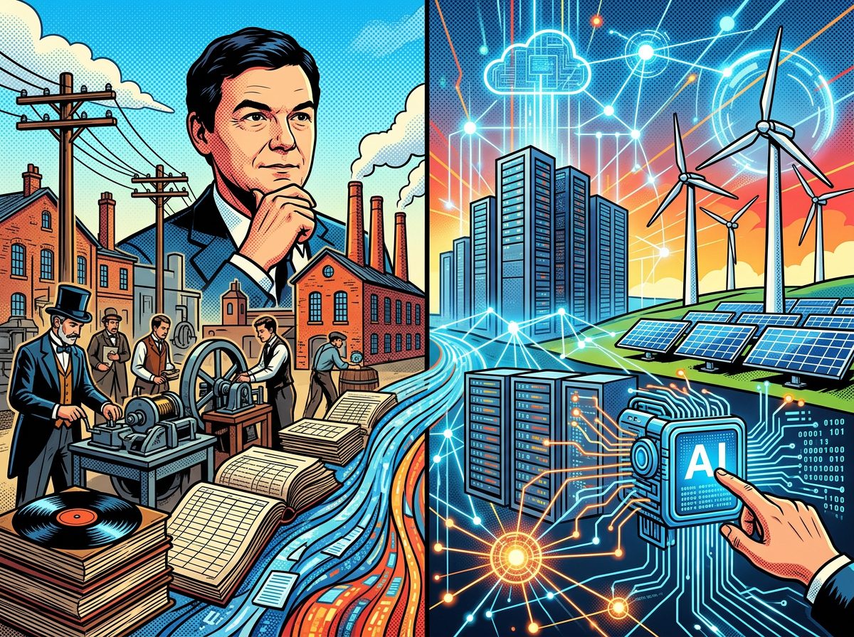 Thomas Piketty economia digital pop art