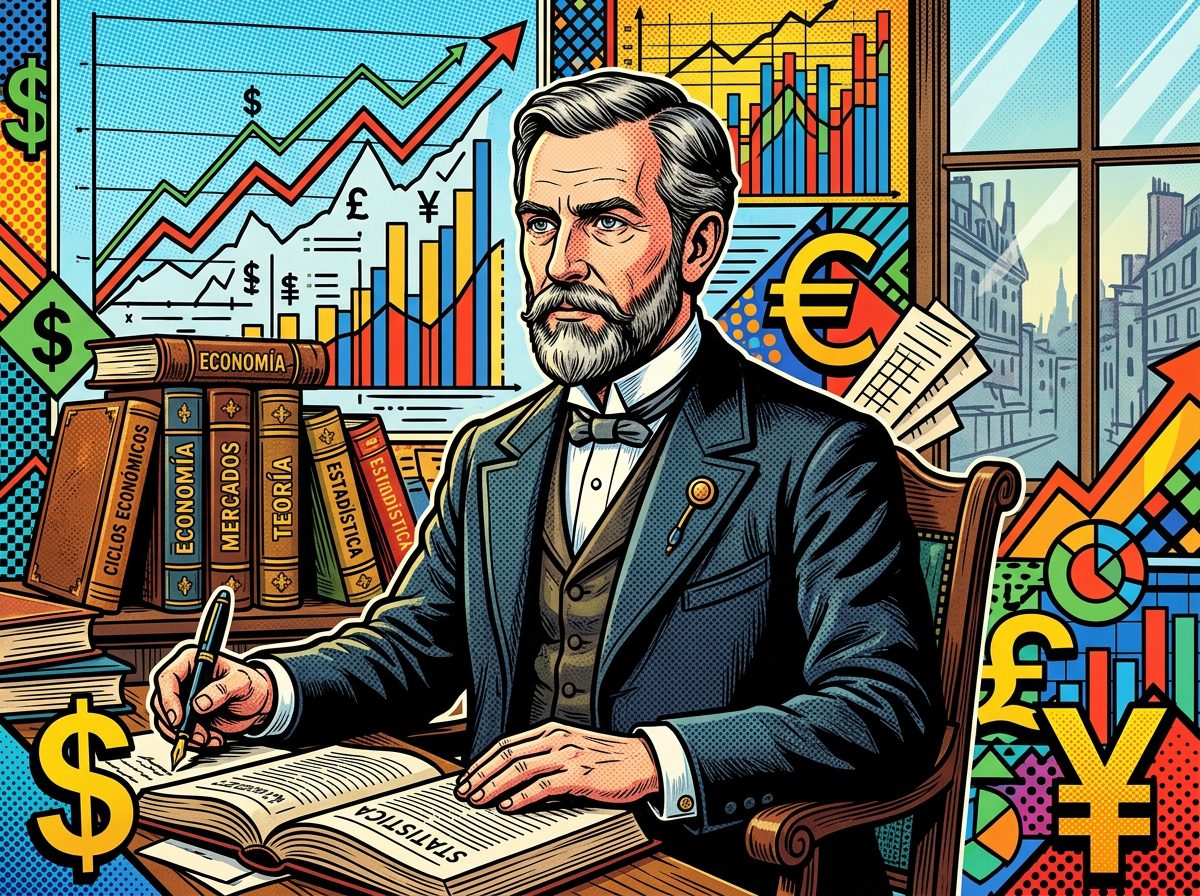 Wesley Mitchell retrato pop art economista